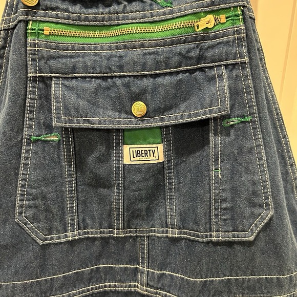 Liberty Bib Overalls Mens 38x30 Blue Denim Farmer Work Country Rancher Cowboy - Picture 12 of 12